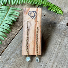 Aquamarine Chain Earrings