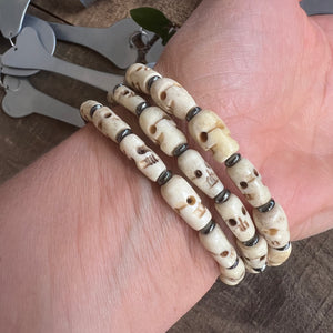 Yak Bone Skull Bracelets