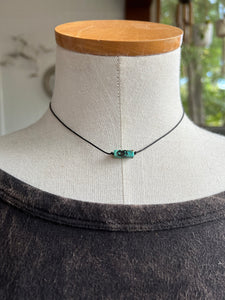 African Turquoise Rectangle Choker